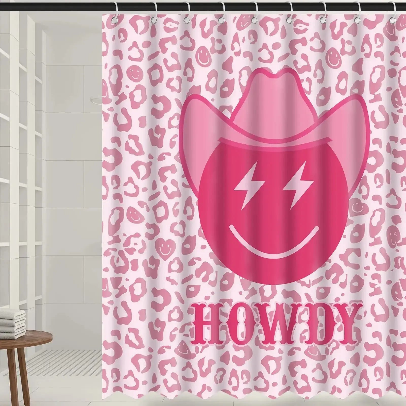 Rideau de douche, Howdy Pink RideauxDeDouche.com