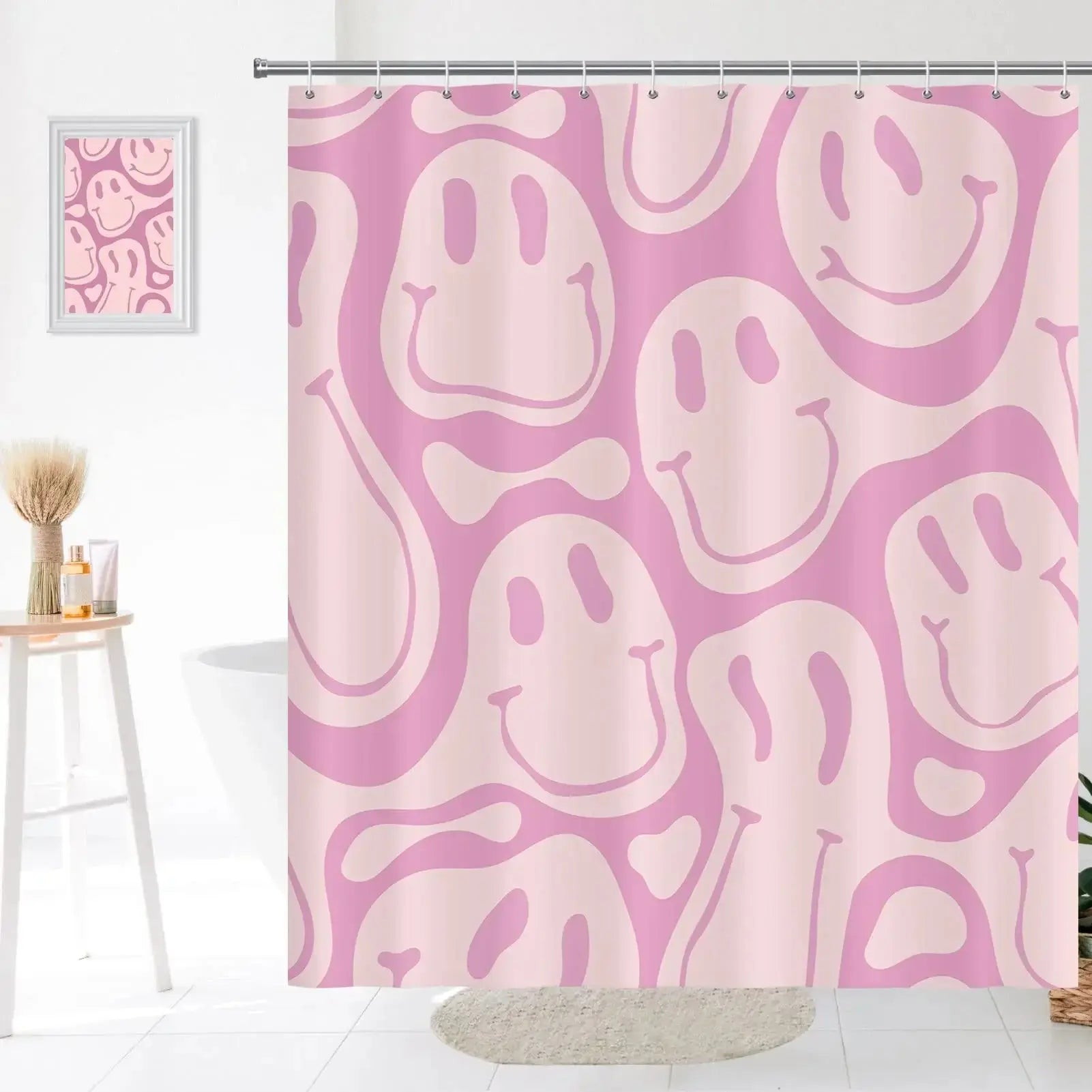 Rideau de douche, Smiley Rose RideauxDeDouche.com