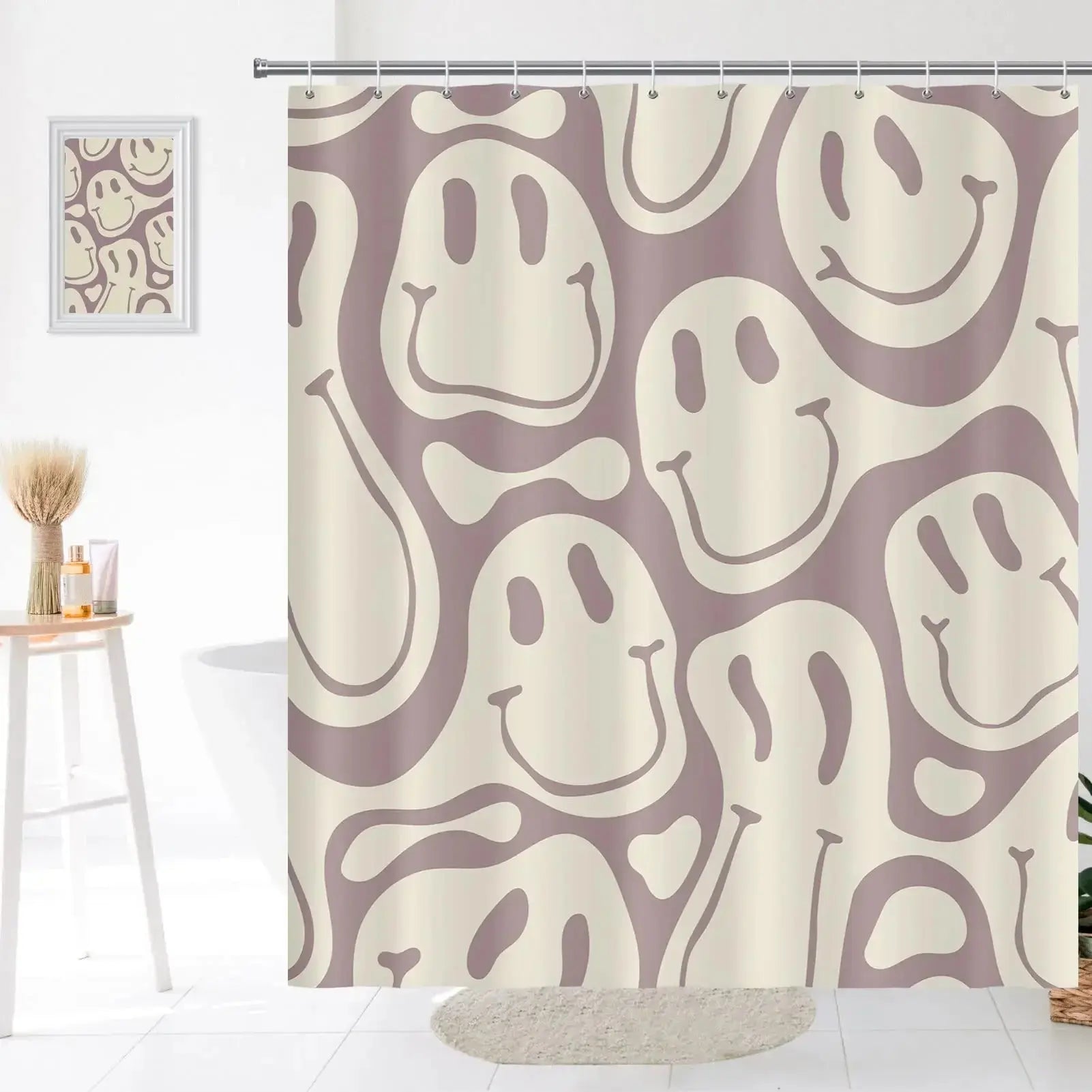Rideau de douche, Smiley Retro RideauxDeDouche.com