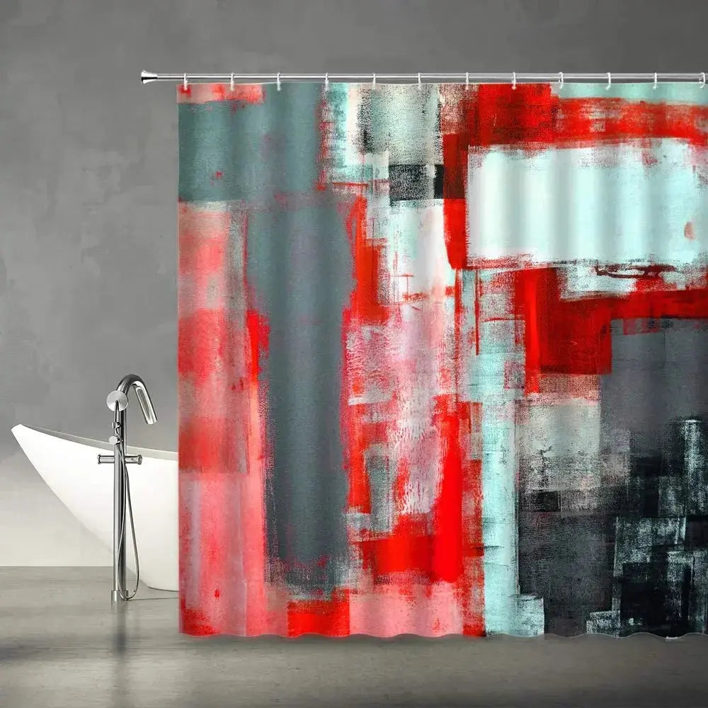Rideau de douche, Abstrait Jaune & Gris RideauxDeDouche.com