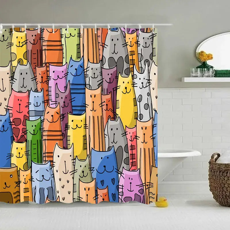 Rideau de douche, Funny Cats RideauxDeDouche.com
