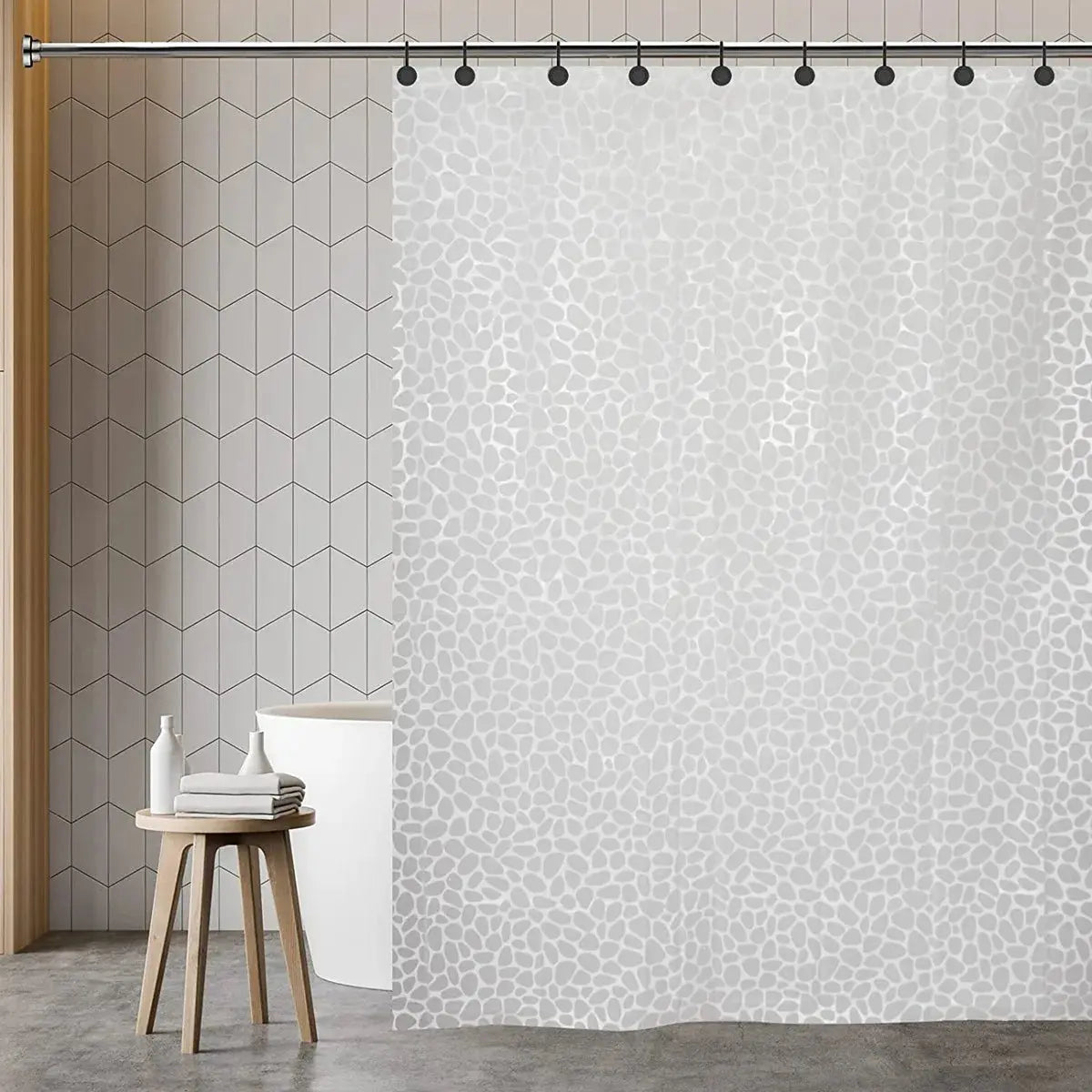 Portable Household Bath Curtain Waterproof And Mildew Proof Bathroom Partition Curtain Hanging Curtain No Need To Drill Holes RideauxDeDouche.com