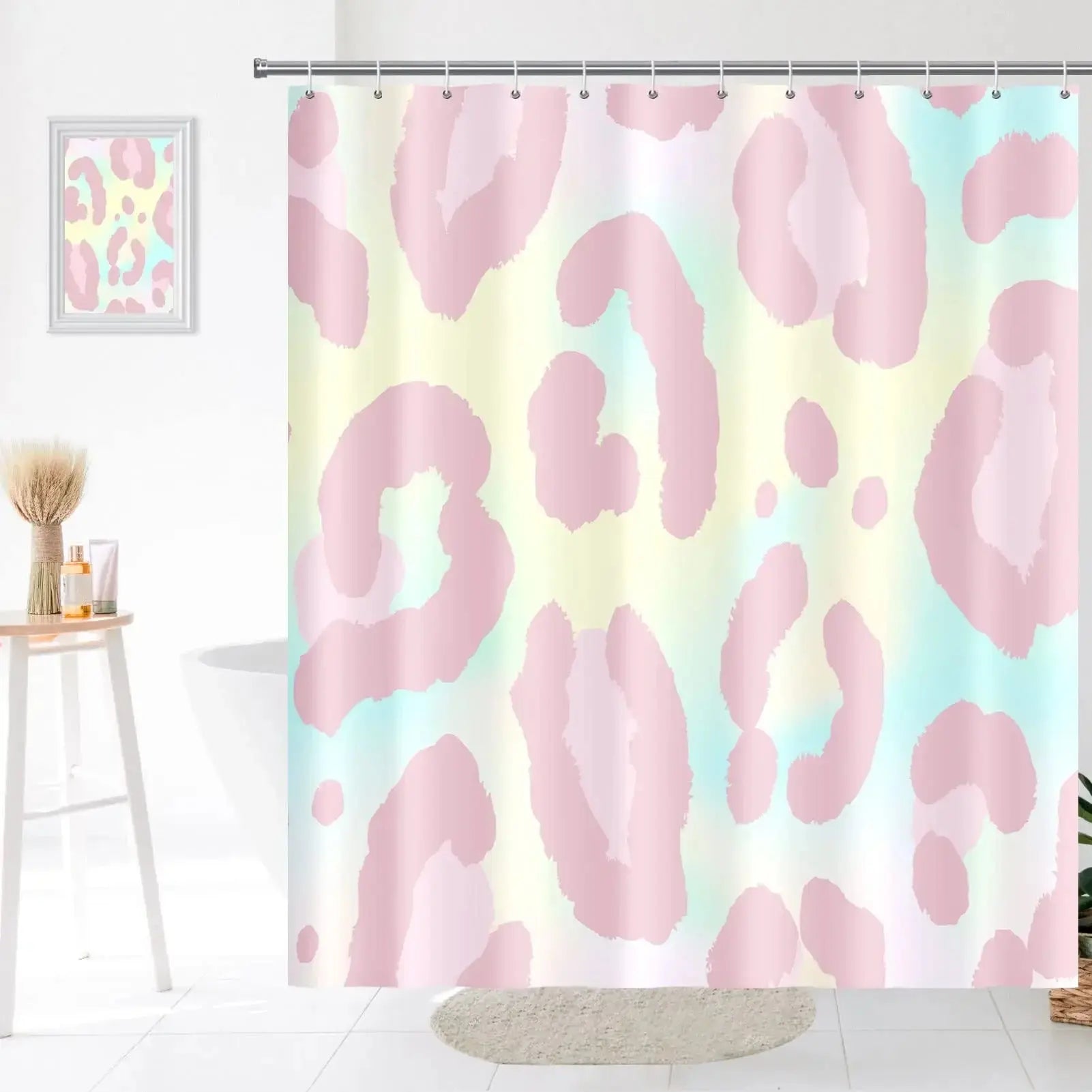 Rideau de douche, Léopard Pastel RideauxDeDouche.com