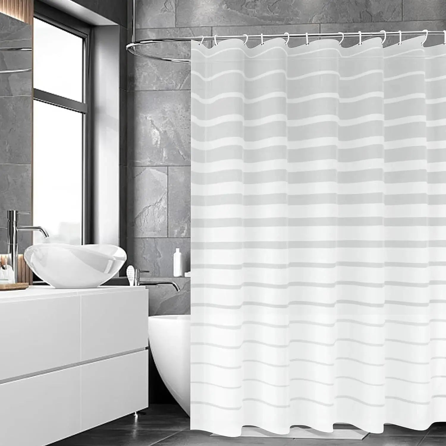Portable Household Bath Curtain Waterproof And Mildew Proof Bathroom Partition Curtain Hanging Curtain No Need To Drill Holes RideauxDeDouche.com