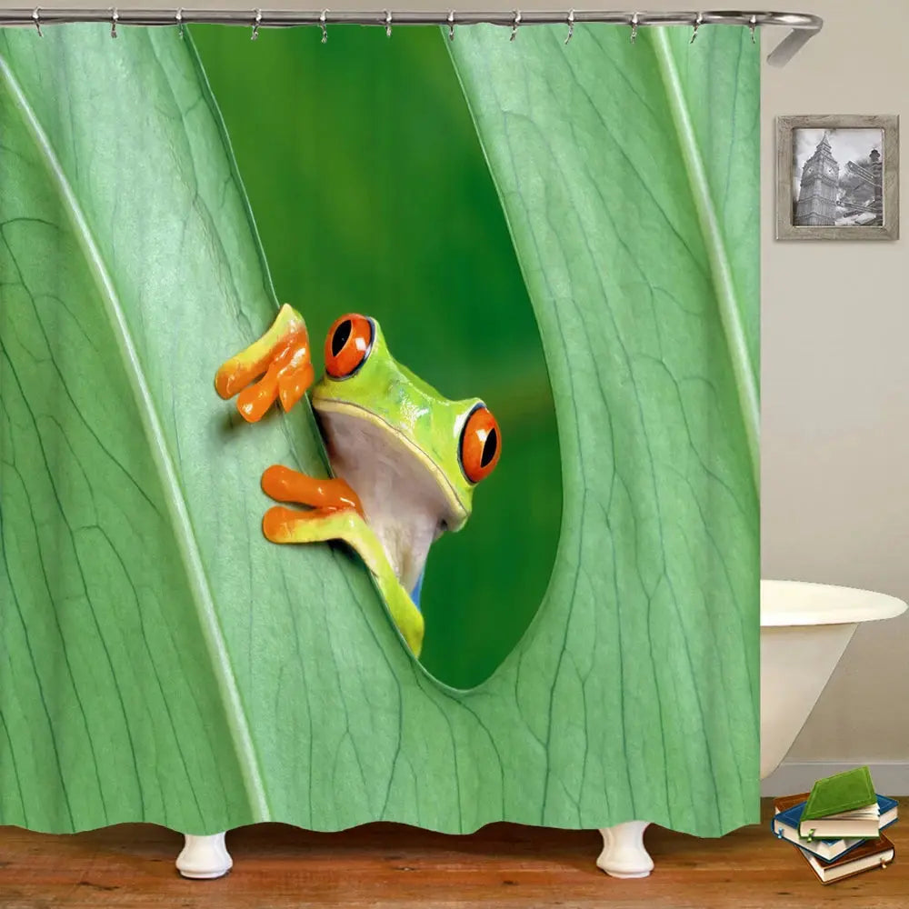 Rideau de douche, Grenouille Tropicale RideauxDeDouche.com