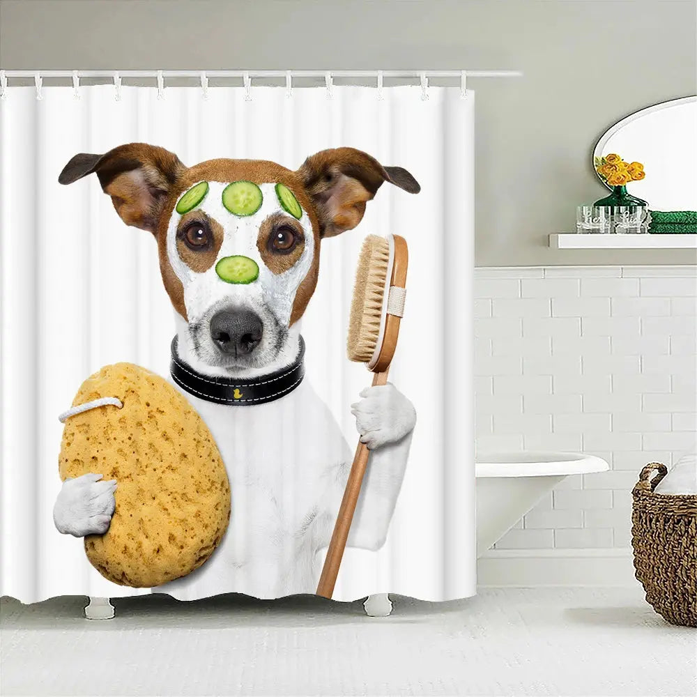 Rideau de douche, Chien Spa RideauxDeDouche.com
