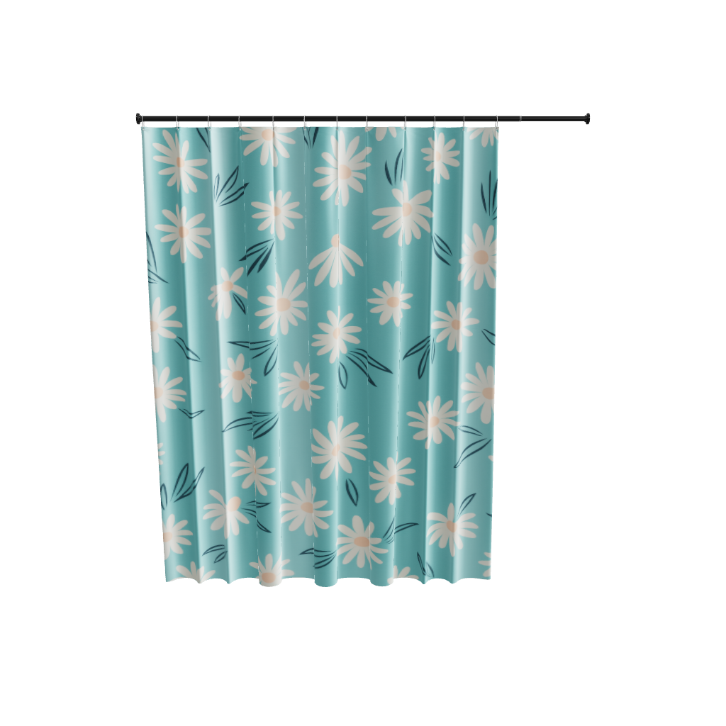 Rideau de douche, Bleu Printanier