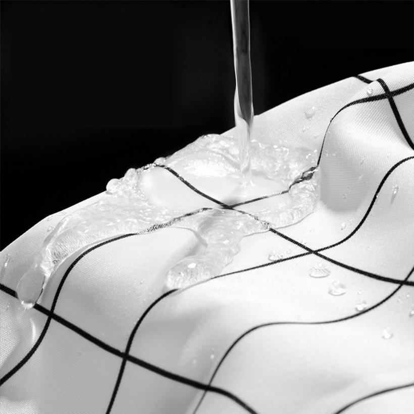 Rideau de douche blanc oslo grid imperméable