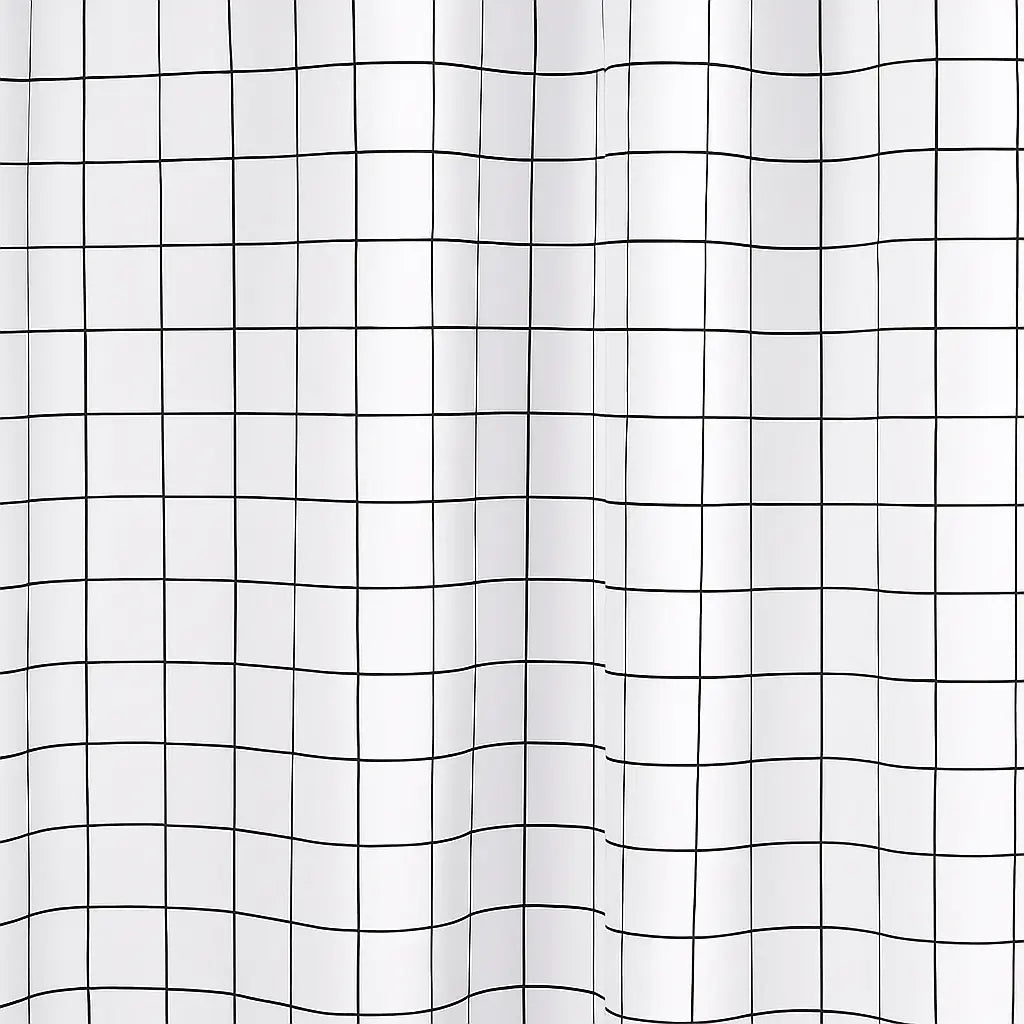 Rideau de douche blanc oslo grid imperméable