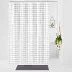 Rideau de douche blanc oslo grid imperméable