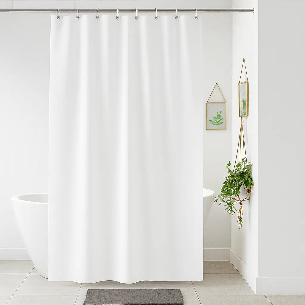Rideau de douche blanc imperméable