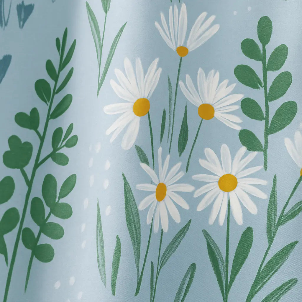 Rideau de douche champ de marguerite imperméable