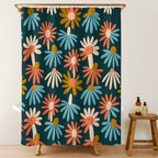 Rideau de douche explosion florale imperméable