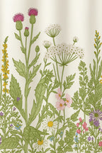 Rideau de douche blanc florale imperméable