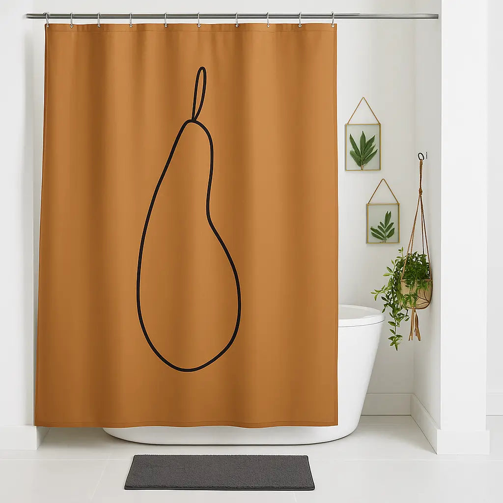Rideau de douche poire ébène imperméable